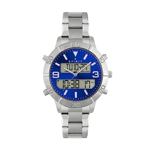 Spirit Herren Analog Quarz Uhr mit Edelstahl Armband SP3029, Poliertes Silber, Klassisch von Spirit