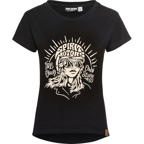 Spirit Motors Joyful Jodie Damen T-Shirt – Handgezeichnete Prints – 100% Baumwolle von Spirit Motors