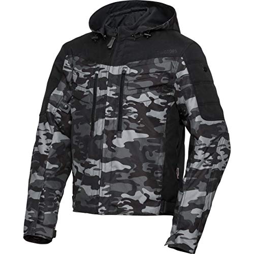 Spirit Motors Motorradjacke mit Protektoren Motorrad Jacke Funktions-Textiljacke 2.0 kurz Camouflage M, Herren, Fighter, Ganzjährig, Oliv von Spirit Motors