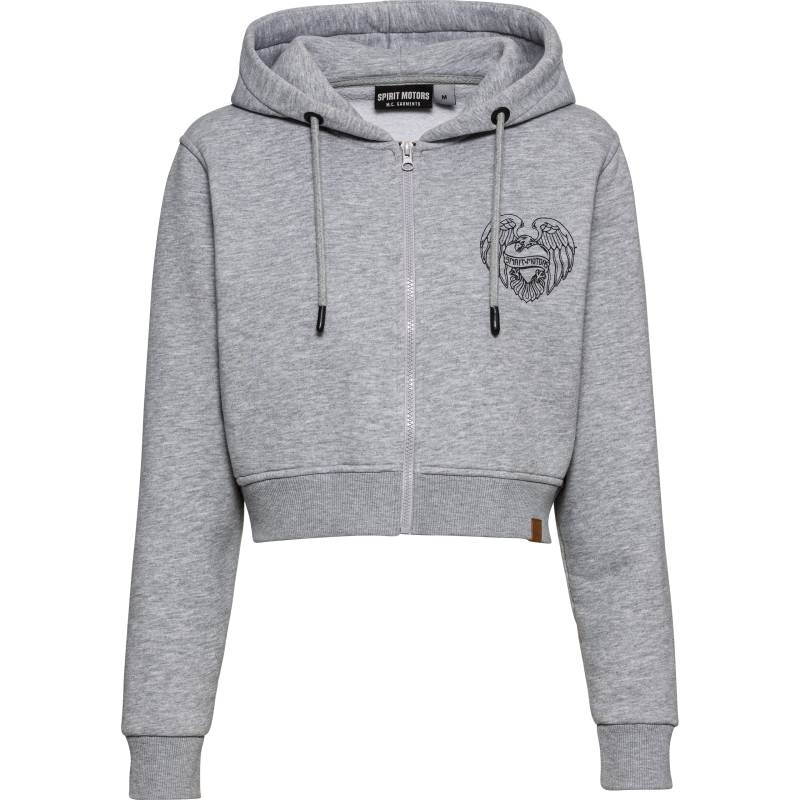 Spirit Motors Spirit Motors Speeding Up Jessie Damen Sweatjacke grau melange XXL DamengrauXXL - Motorradbekleidung - Damen Motorradbekleidung von Spirit Motors