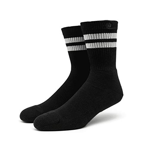 Spirit of 76 Herren & Damen Retro Socken Sportsocken Tennissocken Baumwolle Halblang 35 36 37 38 Schwarz - Weiß (S) von Spirit of 76