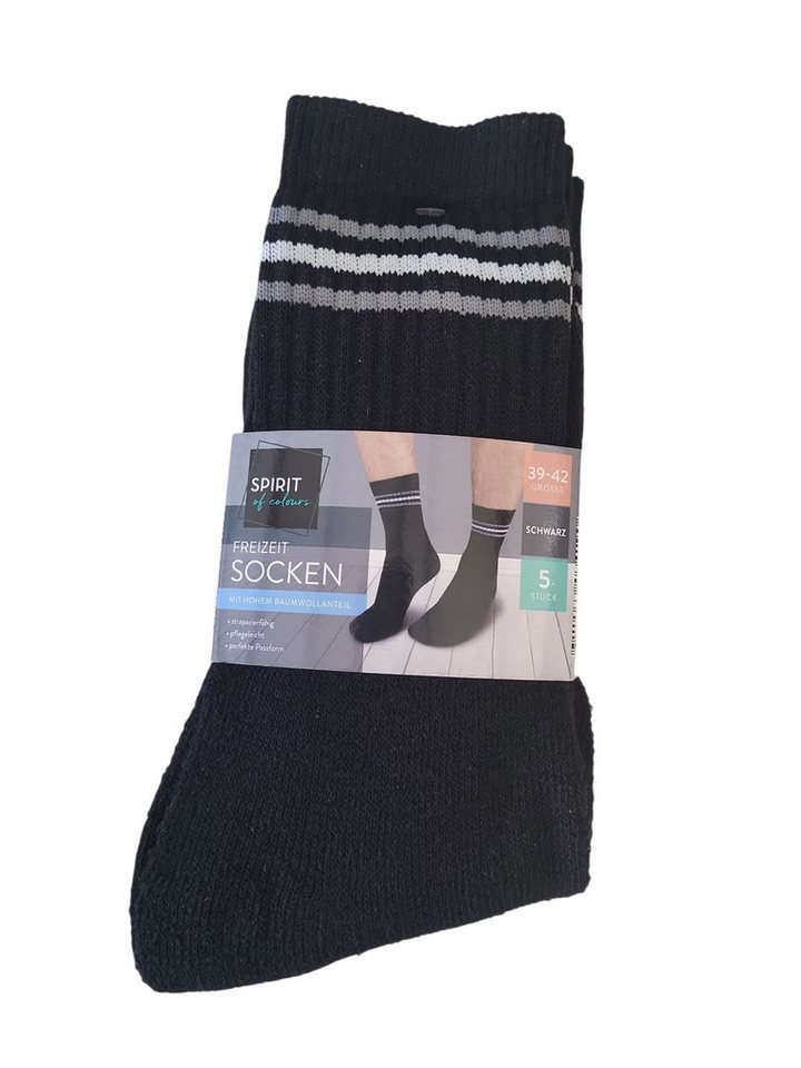 Spirit of Colours Freizeitsocken Spirit of Colours 5 Paar Freizeit Socken Baumwolle Gr.39-42 von Spirit of Colours