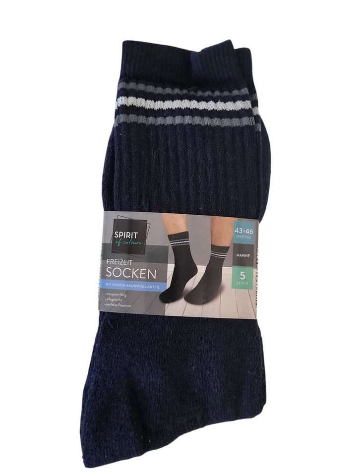 Spirit of Colours Freizeitsocken Spirit of Colours 5 Paar Freizeit Socken Baumwolle Gr.43-46 von Spirit of Colours