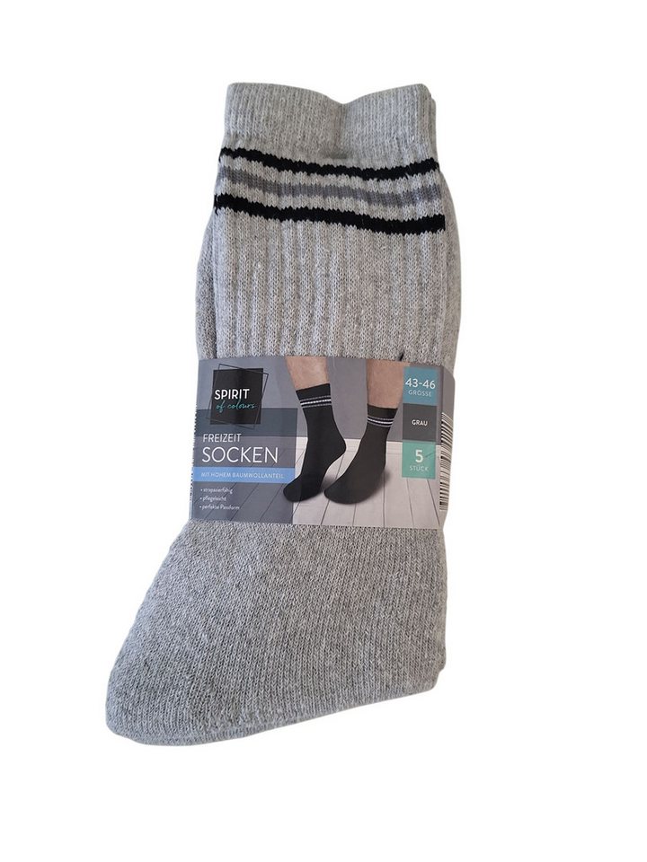 Spirit of Colours Freizeitsocken Spirit of Colours 5 Paar Freizeit Socken Baumwolle Gr.43-46 von Spirit of Colours