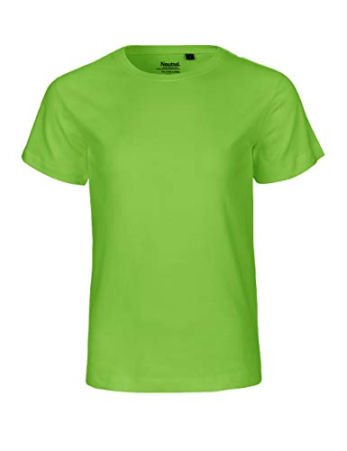 Neutral Kids Short Sleeved T-Shirt, 100% Bio-Baumwolle. Fairtrade, Oeko-Tex und Ecolabel Zertifiziert, Textilfarbe: Limette, Gr.: 140/146 von Spirit of Isis