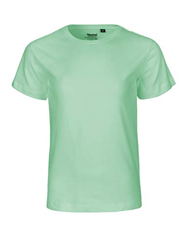 Neutral Kids Short Sleeved T-Shirt, 100% Bio-Baumwolle. Fairtrade, Oeko-Tex und Ecolabel Zertifiziert, Textilfarbe: Mint, Gr.: 128/134 von Spirit of Isis