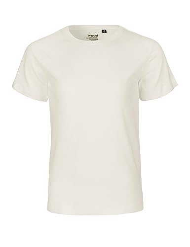 Neutral Kids Short Sleeved T-Shirt, 100% Bio-Baumwolle. Fairtrade, Oeko-Tex und Ecolabel Zertifiziert, Textilfarbe: Natur, Gr.: 128/134 von Spirit of Isis