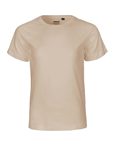 Neutral Kids Short Sleeved T-Shirt, 100% Bio-Baumwolle. Fairtrade, Oeko-Tex und Ecolabel Zertifiziert, Textilfarbe: Sand, Gr.: 152/158 von Spirit of Isis