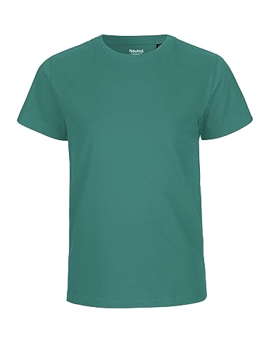 Neutral Kids Short Sleeved T-Shirt, 100% Bio-Baumwolle. Fairtrade, Oeko-Tex und Ecolabel Zertifiziert, Textilfarbe: Teal, Gr.: 104/110 von Spirit of Isis