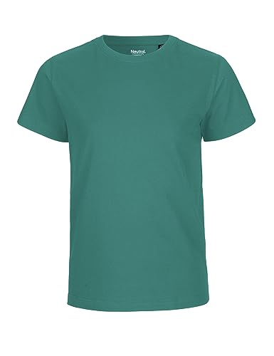 Neutral Kids Short Sleeved T-Shirt, 100% Bio-Baumwolle. Fairtrade, Oeko-Tex und Ecolabel Zertifiziert, Textilfarbe: Teal, Gr.: 152/158 von Spirit of Isis