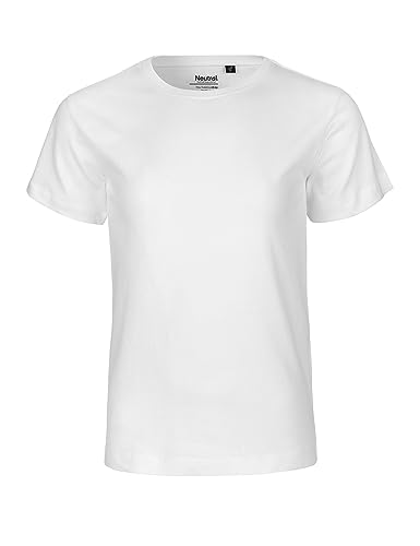 Neutral Kids Short Sleeved T-Shirt, 100% Bio-Baumwolle. Fairtrade, Oeko-Tex und Ecolabel Zertifiziert, Textilfarbe: Weiss, Gr.: 92/98 von Spirit of Isis