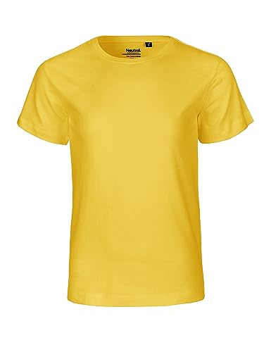 Neutral Kids Short Sleeved T-Shirt, 100% Bio-Baumwolle. Fairtrade, Oeko-Tex und Ecolabel Zertifiziert, Textilfarbe: gelb, Gr.: 128/134 von Spirit of Isis