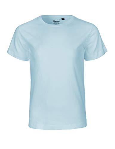 Neutral Kids Short Sleeved T-Shirt, 100% Bio-Baumwolle. Fairtrade, Oeko-Tex und Ecolabel Zertifiziert, Textilfarbe: hellblau, Gr.: 116/122 von Spirit of Isis