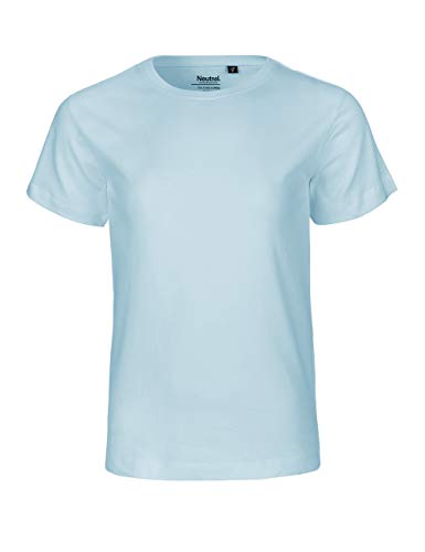 Neutral Kids Short Sleeved T-Shirt, 100% Bio-Baumwolle. Fairtrade, Oeko-Tex und Ecolabel Zertifiziert, Textilfarbe: hellblau, Gr.: 152/158 von Spirit of Isis