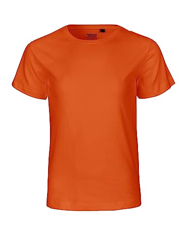 Neutral Kids Short Sleeved T-Shirt, 100% Bio-Baumwolle. Fairtrade, Oeko-Tex und Ecolabel Zertifiziert, Textilfarbe: orange, Gr.: 128/134 von Spirit of Isis