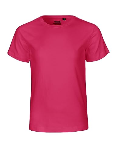 Neutral Kids Short Sleeved T-Shirt, 100% Bio-Baumwolle. Fairtrade, Oeko-Tex und Ecolabel Zertifiziert, Textilfarbe: pink, Gr.: 128/134 von Spirit of Isis
