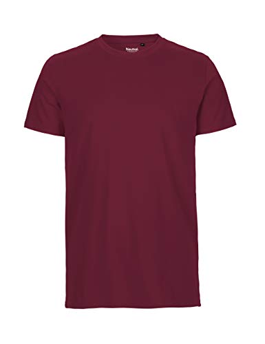 -Neutral- T-Shirt, 100% Bio-Baumwolle. Fairtrade, Oeko-Tex und Ecolabel Zertifiziert, Textilfarbe: Bordeaux, Gr.: 3XL von Spirit of Isis