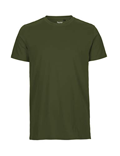 -Neutral- T-Shirt, 100% Bio-Baumwolle. Fairtrade, Oeko-Tex und Ecolabel Zertifiziert, Textilfarbe: Olive, Gr.: 2XL von Spirit of Isis