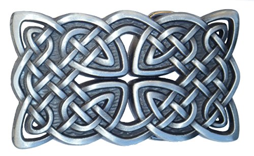 Spirit of Isis B108 Buckle Gürtelschnalle Vintage Celtic Knot, Weiß, 8,3cm x 4,8cm von Spirit of Isis