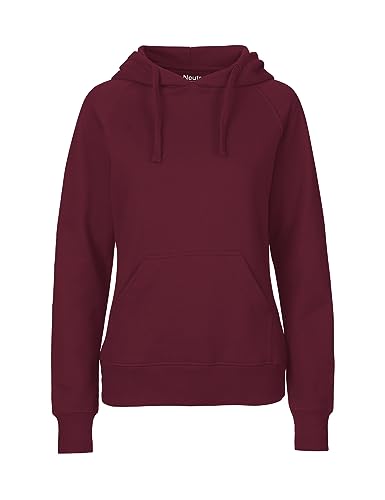 Spirit of Isis Green Cat Damen Kapuzensweatshirt, 100% Bio-Baumwolle. Fairtrade, Oeko-Tex und Ecolabel Zertifiziert, Textilfarbe: Bordeaux, Gr.: 2XL von Lupsty