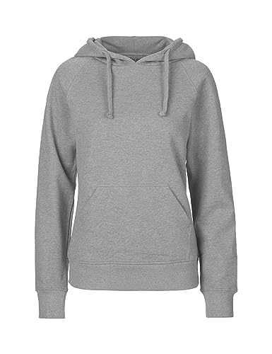 Spirit of Isis Green Cat Damen Kapuzensweatshirt, 100% Bio-Baumwolle. Fairtrade, Oeko-Tex und Ecolabel Zertifiziert, Textilfarbe: Graumeliert, Gr.: 2XL von Spirit of Isis