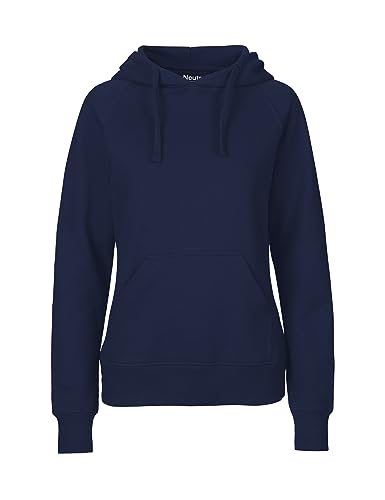 Spirit of Isis Green Cat Damen Kapuzensweatshirt, 100% Bio-Baumwolle. Fairtrade, Oeko-Tex und Ecolabel Zertifiziert, Textilfarbe: Navyblau, Gr.: 2XL von Spirit of Isis