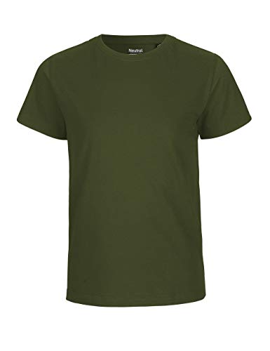 Spirit of Isis Neutral- Kids Short Sleeved T-Shirt, 100% Bio-Baumwolle Fairtrade, Oeko-Tex und Ecolabel Zertifiziert, 92, Oliv von Spirit of Isis