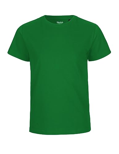Spirit of Isis Neutral Kids Short Sleeved T-Shirt, 100% Bio-Baumwolle. Fairtrade, Oeko-Tex und Ecolabel Zertifiziert, 128, Grün von Spirit of Isis