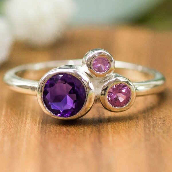Spirit of Island 925 Silber Ring "Pink Lagoon" | Amethyst & pinker Spinell Spirit of Island 925 Silber Ring "Pink Lagoon" | Amethyst & pinker Spinell von Spirit of Island