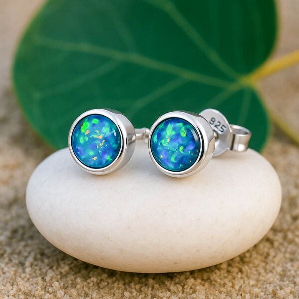 Spirit of Island Opal Ohrstecker | 925 Silber Ohrringe von Spirit of Island