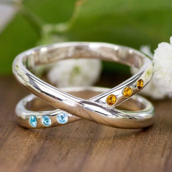 Spirit of Island Silber Doppelring | Tropical Sunrise von Spirit of Island