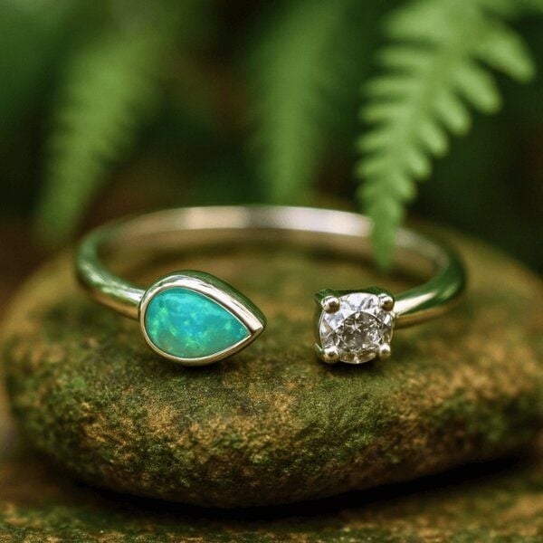 Spirit of Island Silber Ring | Opal & Diamant von Spirit of Island