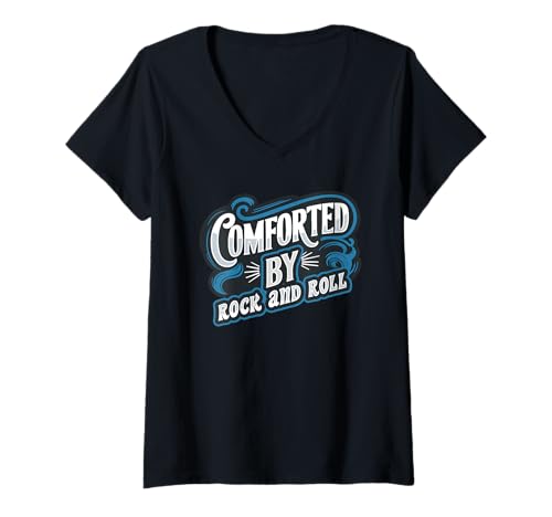 Damen Rock 'n' Roll, Moderne Musik, Gitarrenfans, Bandkonzert T-Shirt mit V-Ausschnitt Damen Rock 'n' Roll, Moderne Musik, Gitarrenfans, Bandkonzert T-Shirt mit V-Ausschnitt von Spirit of Rock N Roll