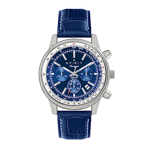 Spirit Herren Analog Quarz Uhr mit Leder Armband SP1007 von Spirit