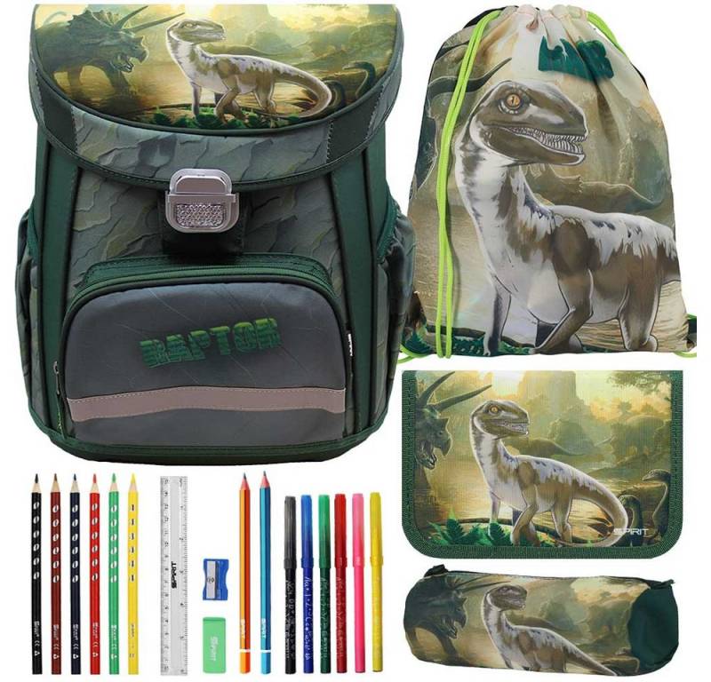 Spirit Schulranzen Set Vision 11-teilig 2025 Jungen Raptor von Spirit