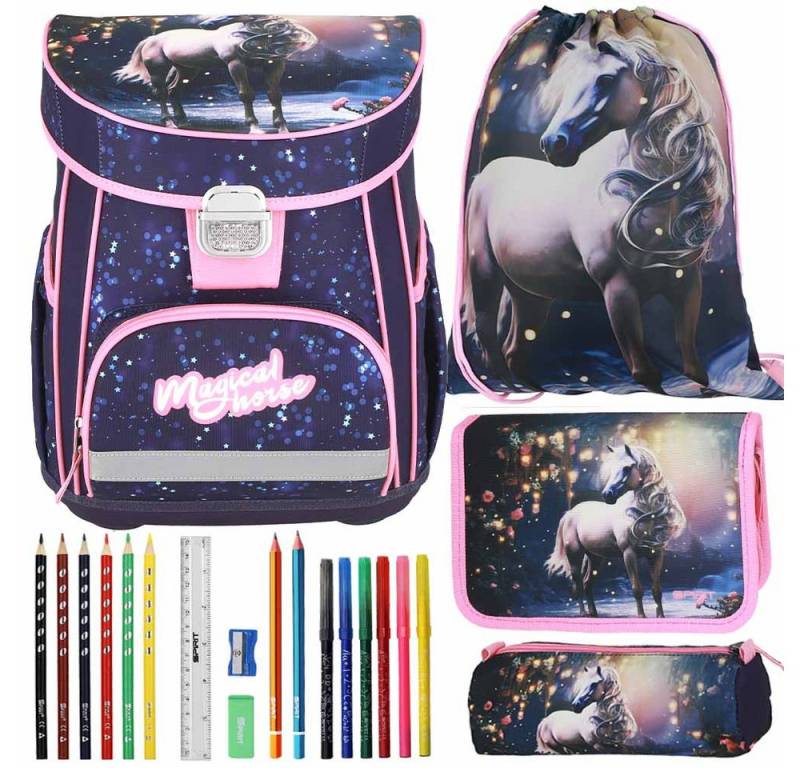 Spirit Schulranzen Set Vision 11-teilig 2025 Mädchen Magic Horse von Spirit