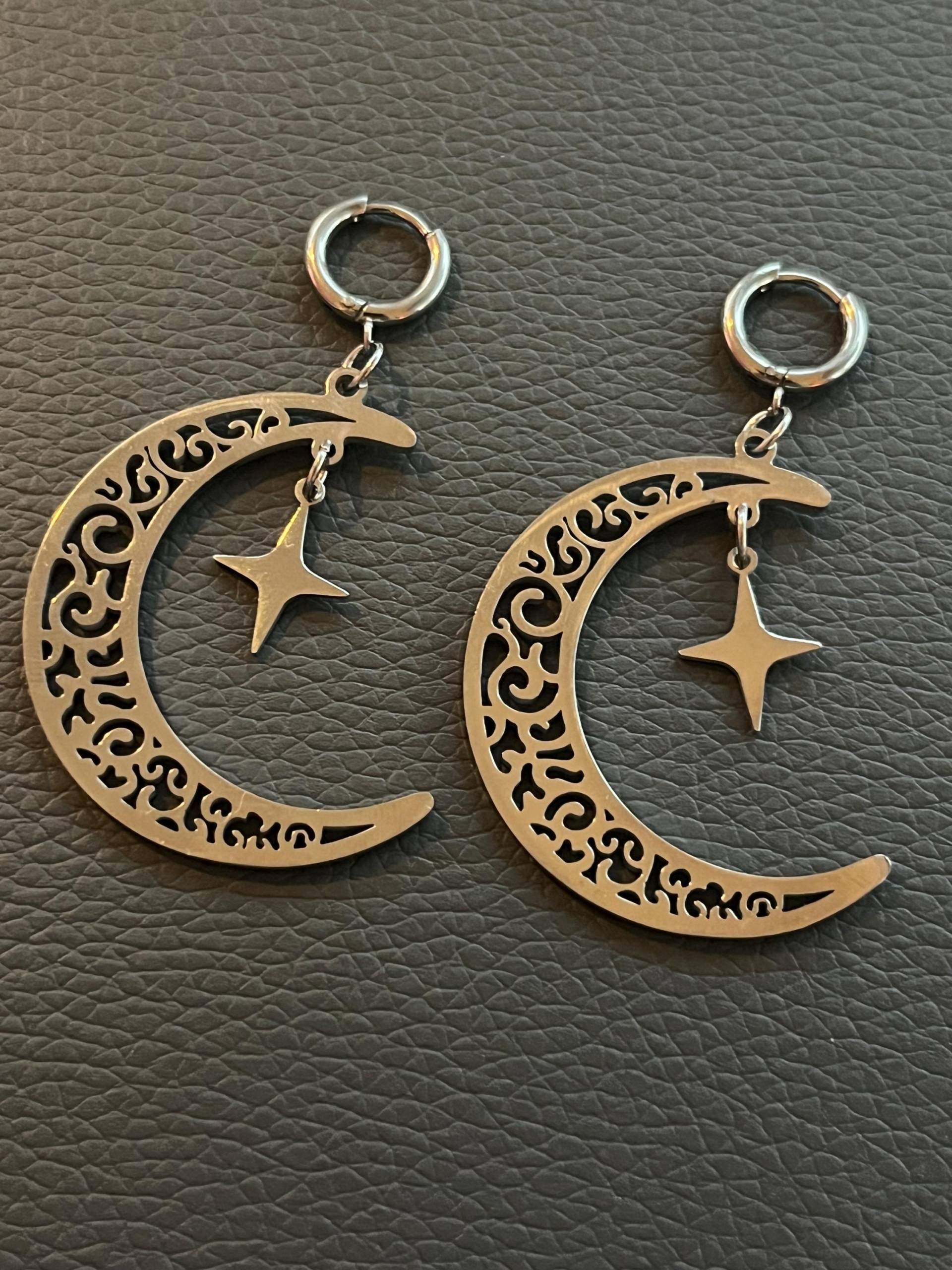 Halbmond Sternchen Ohrringe Halbmond Sternchen Ohrringe von SpiritAnimaDesign