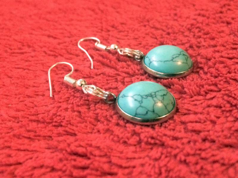 Ohrringe Türkis Howlith von SpiritFountainGems