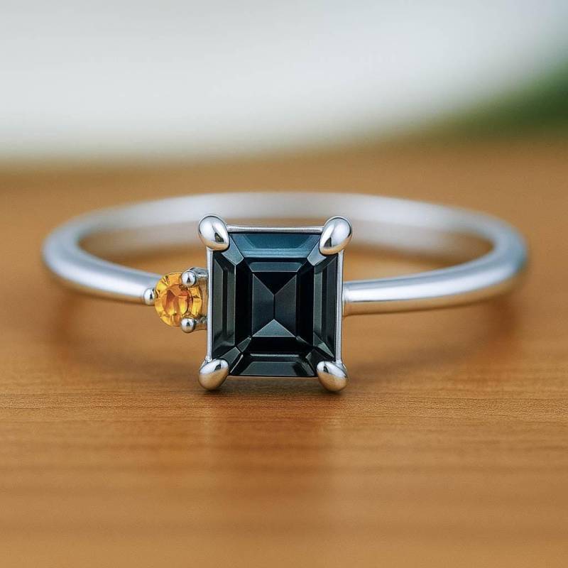Spinell & Saphir Ring | 925 Silber Günstiger Verlobungsring Edelsteinschmuck von SpiritOfIsland