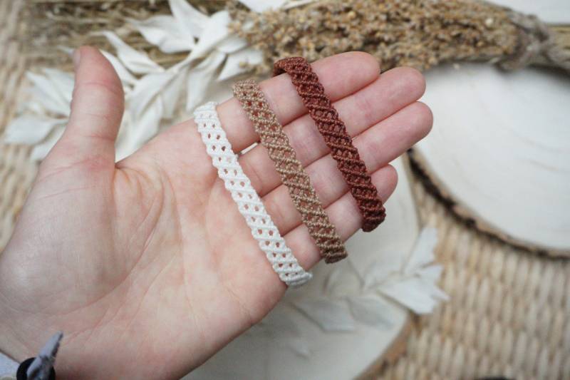 Makramee Armband Schlicht, Minimalistisch, Unisex von SpiritOfLakshmi