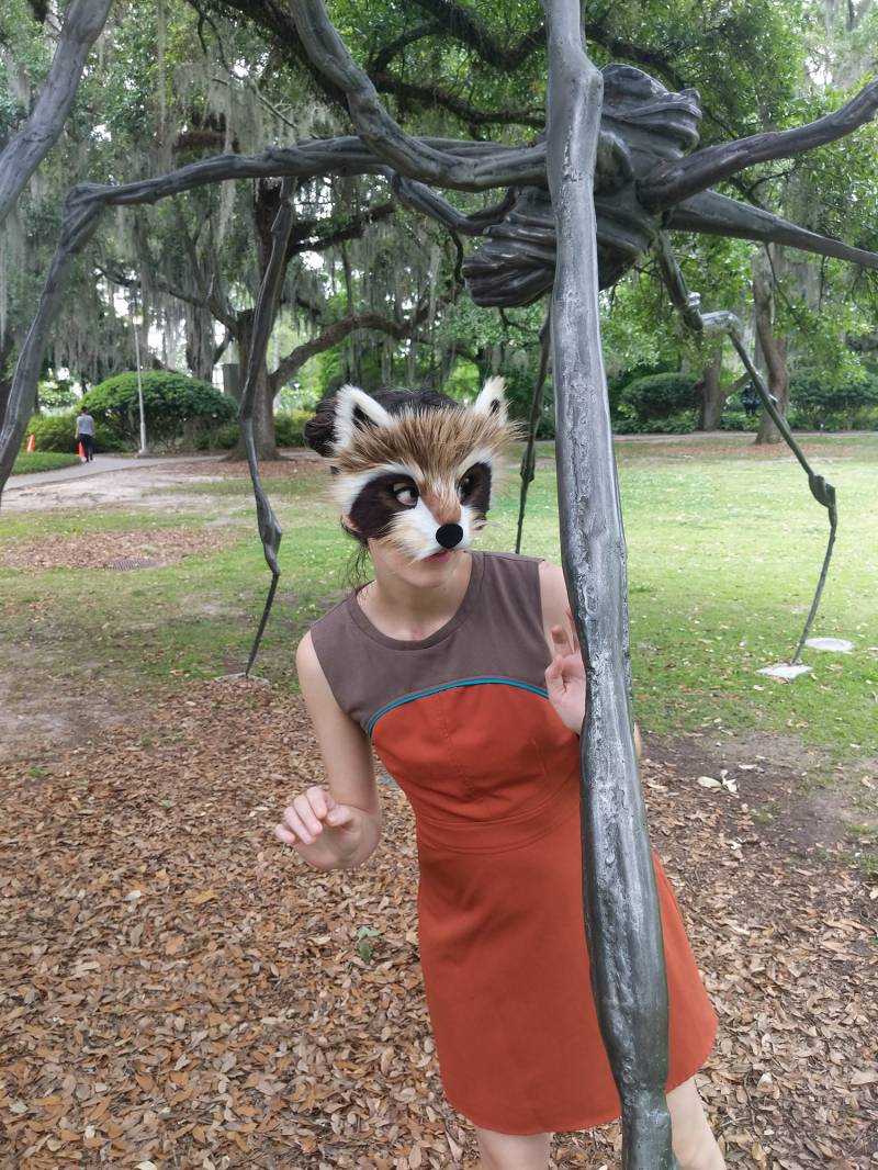 Kunstfell Rocket Waschbär Maske, Handgemacht Kunstfell Rocket Waschbär Maske, Handgemacht von SpiritParade