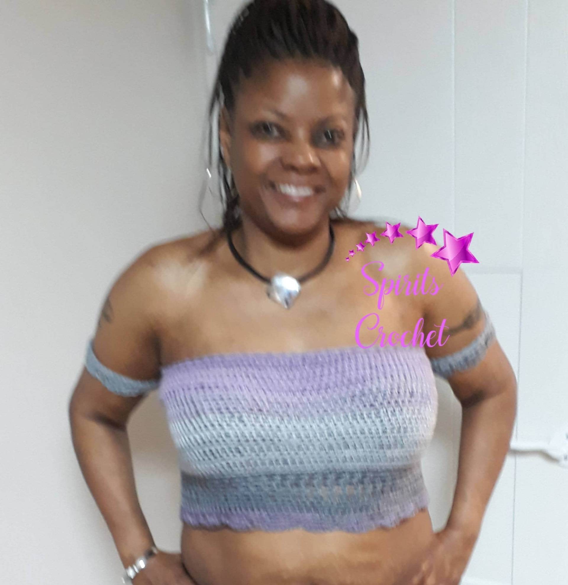 Crop-Top Mit Korsettbindung Am Rücken von SpiritsCrochet