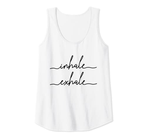 Damen Yoga Meditation Inhale Exhale Spiritueller Buddhismus Yogi Tank Top von Spiritual Apparel for Yoga & Meditation