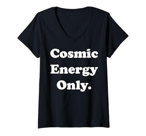 Damen Cosmic Energy Only Positive Vibes T-Shirt mit V-Ausschnitt Damen Cosmic Energy Only Positive Vibes T-Shirt mit V-Ausschnitt von Spiritual Cosmic Vibes Energy Universe