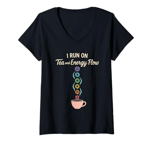 Damen Reiki Practitioner Energieheilung Chakra ausgerichteter Lichtarbeiter T-Shirt mit V-Ausschnitt Damen Reiki Practitioner Energieheilung Chakra ausgerichteter Lichtarbeiter T-Shirt mit V-Ausschnitt von Spiritual Healer Reiki Vibes Healing Hands Gift