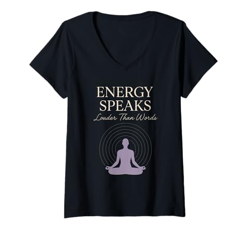 Damen Reiki Practitioner Energieheilung Chakra ausgerichteter Lichtarbeiter T-Shirt mit V-Ausschnitt Damen Reiki Practitioner Energieheilung Chakra ausgerichteter Lichtarbeiter T-Shirt mit V-Ausschnitt von Spiritual Healer Reiki Vibes Healing Hands Gift