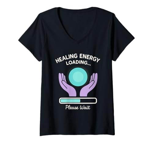 Damen Reiki Practitioner Energieheilung Chakra ausgerichteter Lichtarbeiter T-Shirt mit V-Ausschnitt Damen Reiki Practitioner Energieheilung Chakra ausgerichteter Lichtarbeiter T-Shirt mit V-Ausschnitt von Spiritual Healer Reiki Vibes Healing Hands Gift