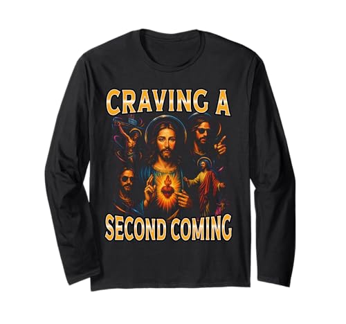 Craving A Second Coming Jesus Meme Erwachsene Humor Herren Langarmshirt Craving A Second Coming Jesus Meme Erwachsene Humor Herren Langarmshirt von Spiritual Humor Faithful Expression 90er Bootleg