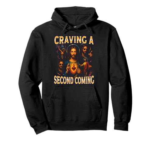 Craving A Second Coming Jesus Meme Erwachsene Humor Herren Pullover Hoodie Craving A Second Coming Jesus Meme Erwachsene Humor Herren Pullover Hoodie von Spiritual Humor Faithful Expression 90er Bootleg