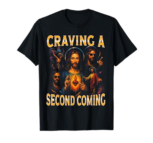 Craving A Second Coming Jesus Meme Erwachsene Humor Herren T-Shirt Craving A Second Coming Jesus Meme Erwachsene Humor Herren T-Shirt von Spiritual Humor Faithful Expression 90er Bootleg